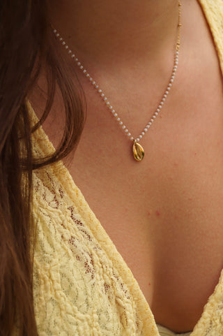 White Shell Pearls - Necklace