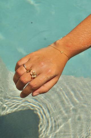 Double Open Flower - Ring