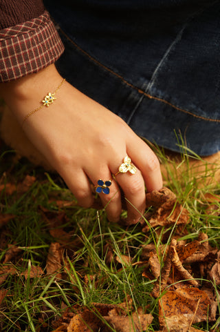 Blue Fall Flowery - Ring