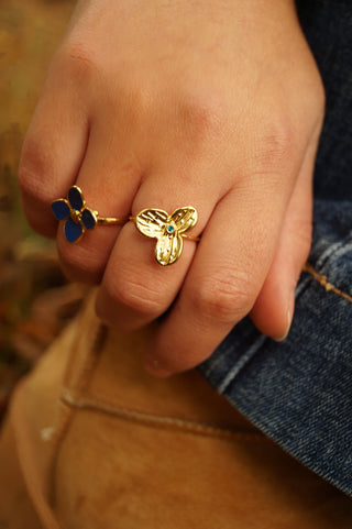 Blue Fall Flowery - Ring