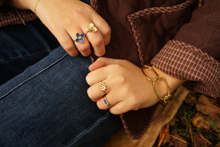 Blue Fall Flowery - Ring