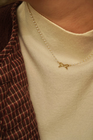 Pearly Bow - Necklace