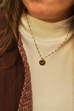 Load image into Gallery viewer, Double Black Coin - Necklace
