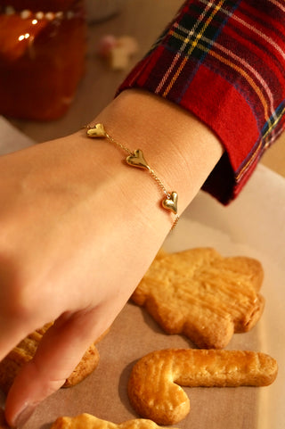 Three Bubbly Hearts - Bracelet