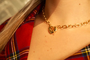 Locked Heart Chains - Necklace