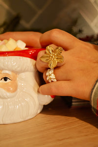 White Christmas Flowers - Ring