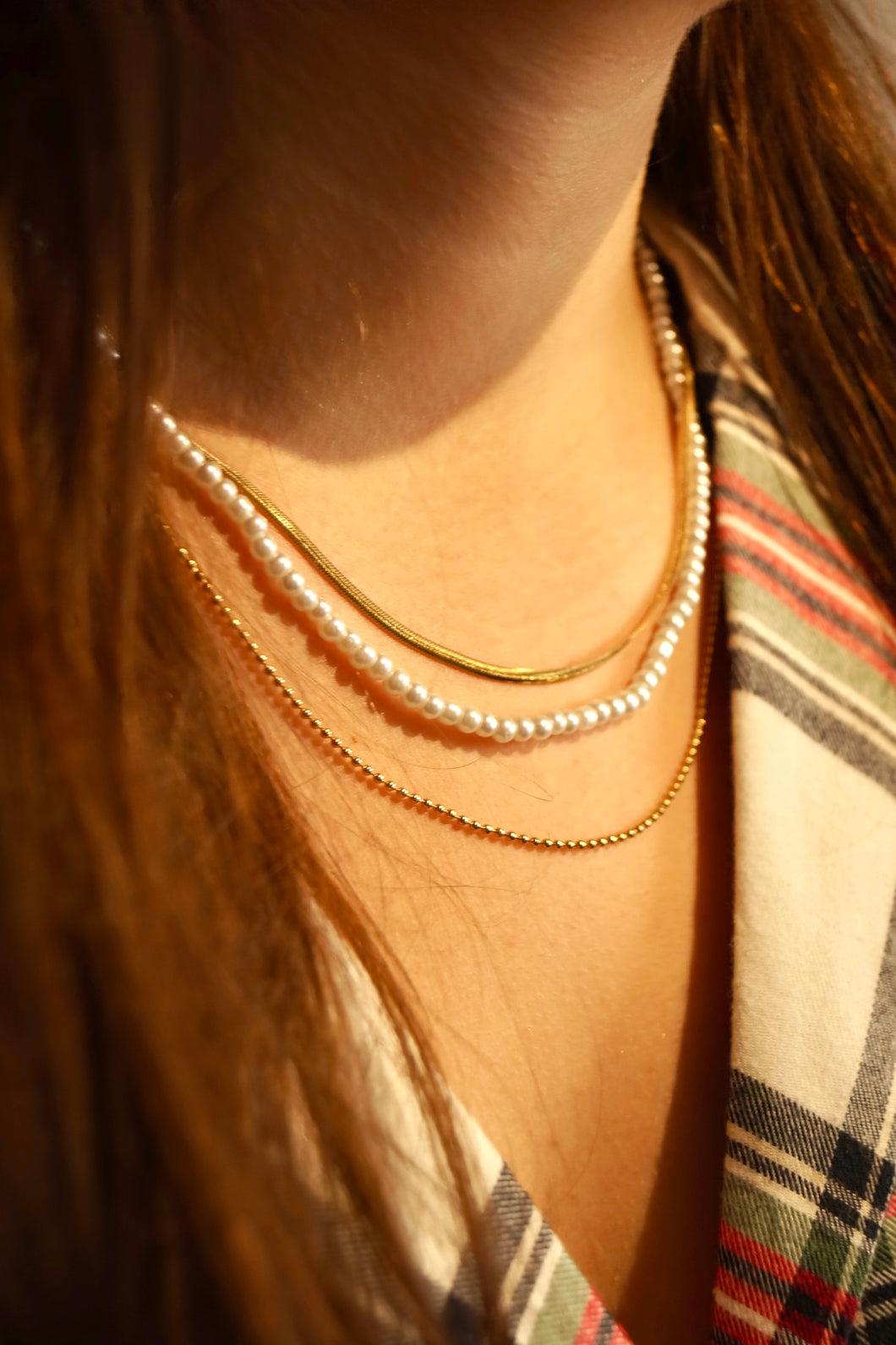 3 in 1 Snowy Pearly - Necklace