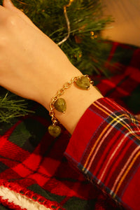 Bubbly Green Hearts - Bracelet