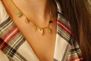 Green December Charms - Necklace