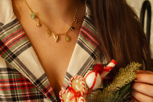 Green December Charms - Necklace