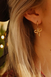 Golden Bow - Earrings