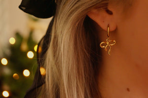 Golden Bow - Earrings