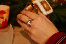 Load image into Gallery viewer, Silver Reindeer Bow - Ring
