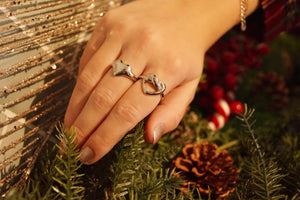 Silver Chunky Heart - Ring