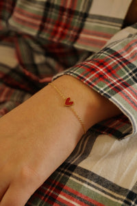 Bordeaux Color Heart - Bracelet