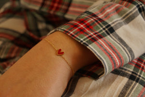 Bordeaux Color Heart - Bracelet