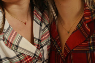 Dark Green Color Heart - Necklace