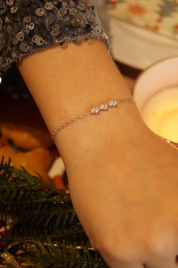 Three Silver Diamonds - Bracelet