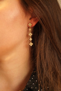 Falling Diamond Clovers - Earrings