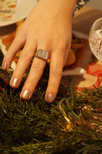 Chunky Silver Star & Moon - Ring