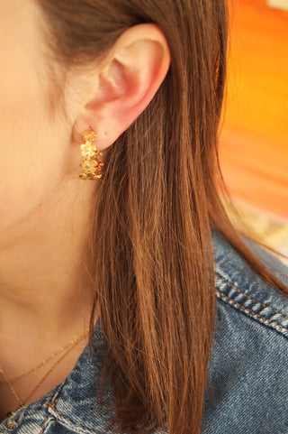 Flower Hoops - Earrings