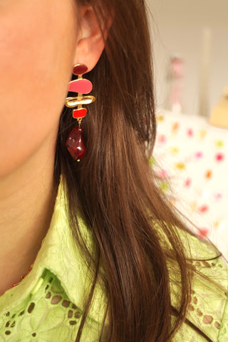 Red Artistique - Earrings