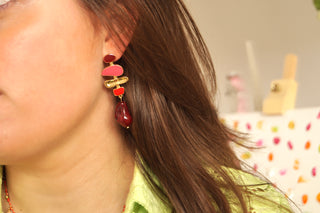 Red Artistique - Earrings