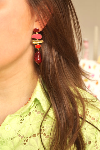 Red Artistique - Earrings