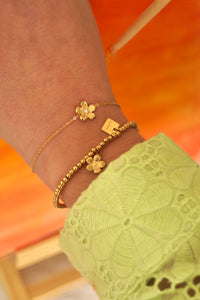 Elastic Flower Silver- Bracelet