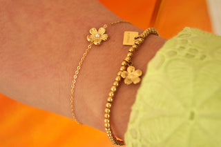 Elastic Flower Silver- Bracelet