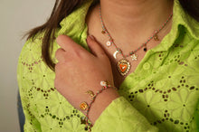 Load image into Gallery viewer, Rainbow Galaxy Heart Cord - Necklace
