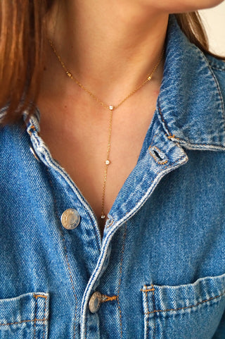 Mini Y Diamonds - Necklace