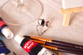 Cool Double Silver V - Ring