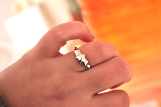 Silver Curly Croissant - Ring