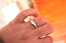 Load image into Gallery viewer, Silver Curly Croissant - Ring

