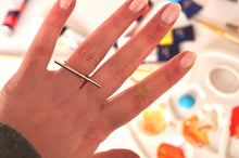 Load image into Gallery viewer, Cool Silver Rectangular Liv - Ring
