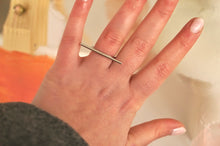 Load image into Gallery viewer, Cool Silver Rectangular Liv - Ring

