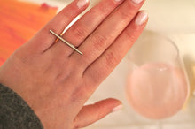 Load image into Gallery viewer, Cool Silver Rectangular Liv - Ring

