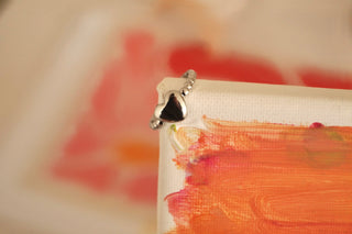 Silver Bubbly Dot Heart - Ring