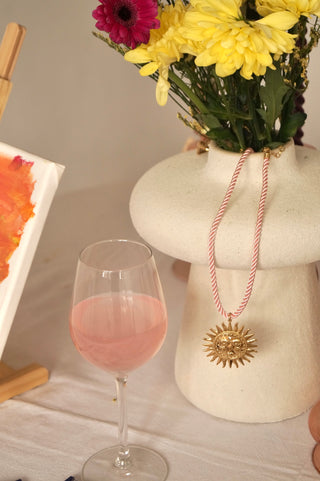 Baby Pink Sun Cord - Necklace