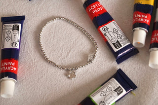 Elastic Flower Silver- Bracelet