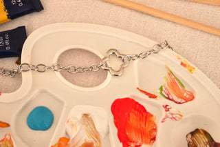 Silver Chunky Chained Clover - Bracelet