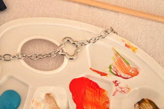 Silver Chunky Chained Clover - Bracelet