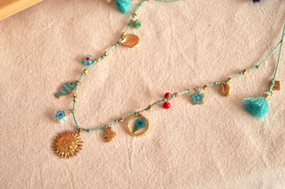 Baby Blue Summer Cord - Necklace