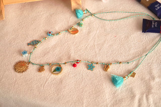 Baby Blue Summer Cord - Necklace