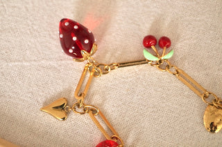 Funky Strawberry Charms - Necklace