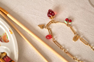 Funky Strawberry Charms - Necklace