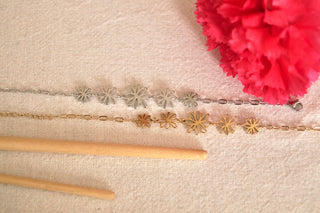 Silver Flora Flowers - Bracelet