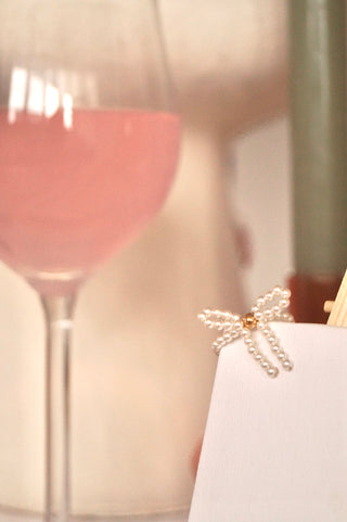 Elastic Pearly Bow - Ring