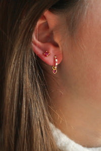 Pink Simple Diamond Stud - Earring(s)